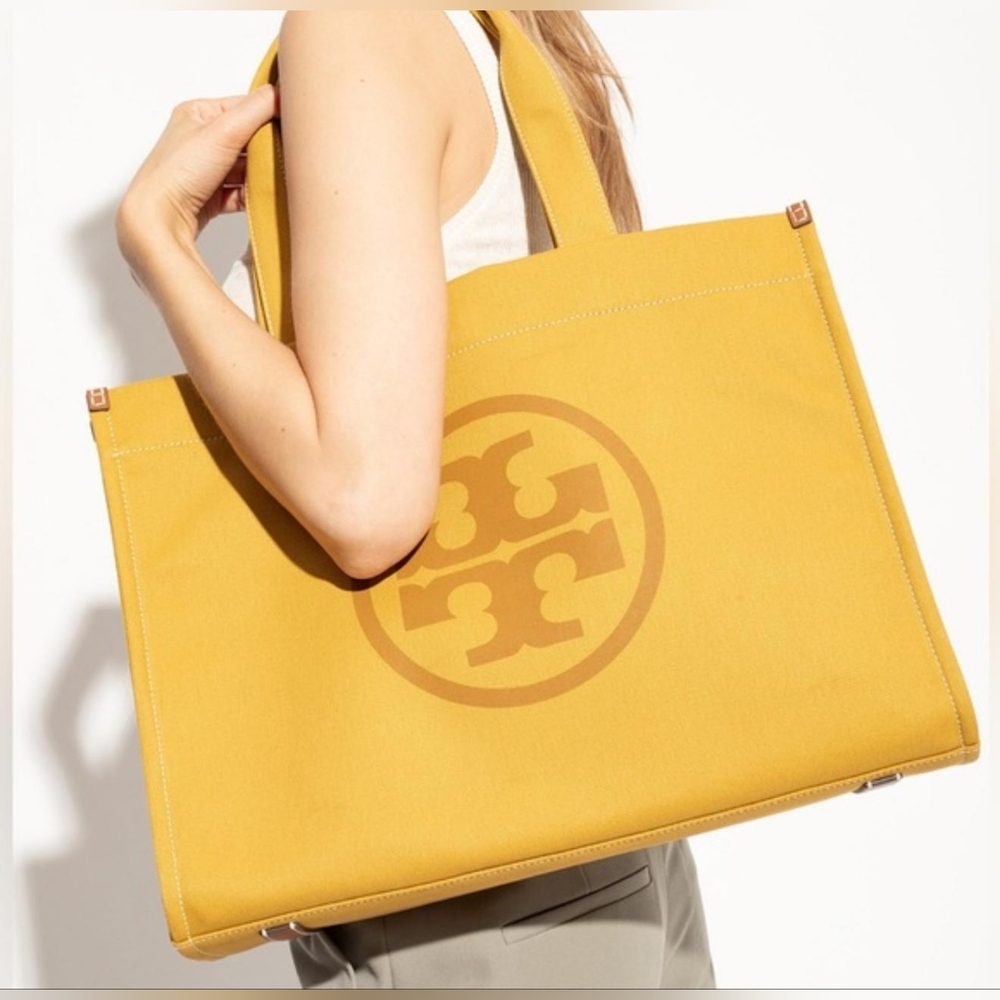 TORY BURCH Ella Canvas Tote Bag - Picture 4 of 12
